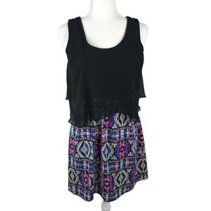 Rue 21 Black/Aztec Pattern Strapless Dress Size M